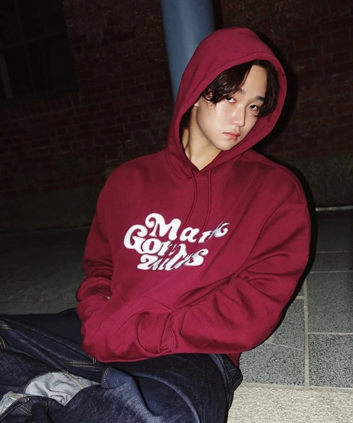 【OWN】Mark Gonzales 長袖 上衣 帽踢 連帽 大Logo 秋冬 不分男女 深藍 灰色 酒紅