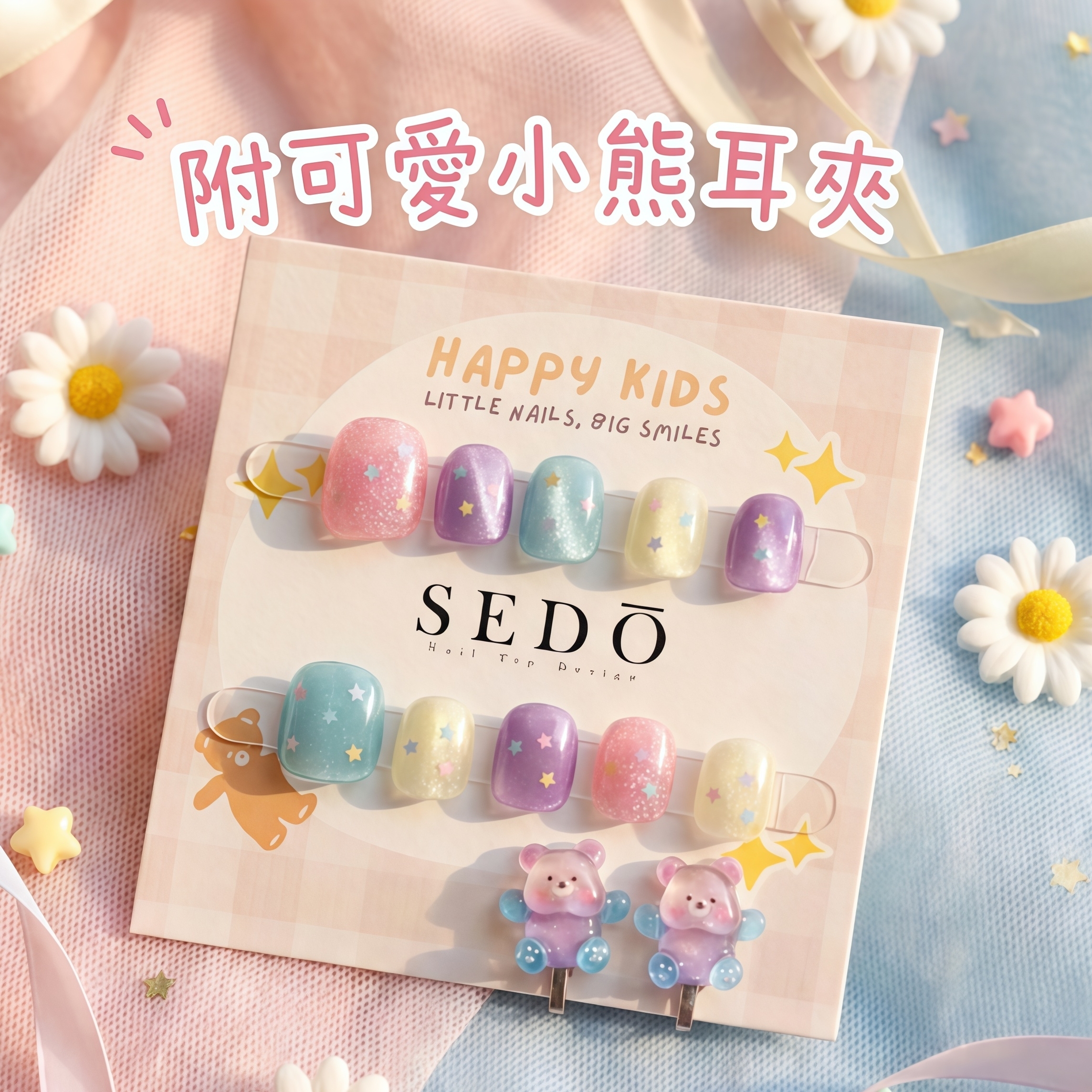 ■兒童甲■​馬卡龍熊熊(附耳夾)