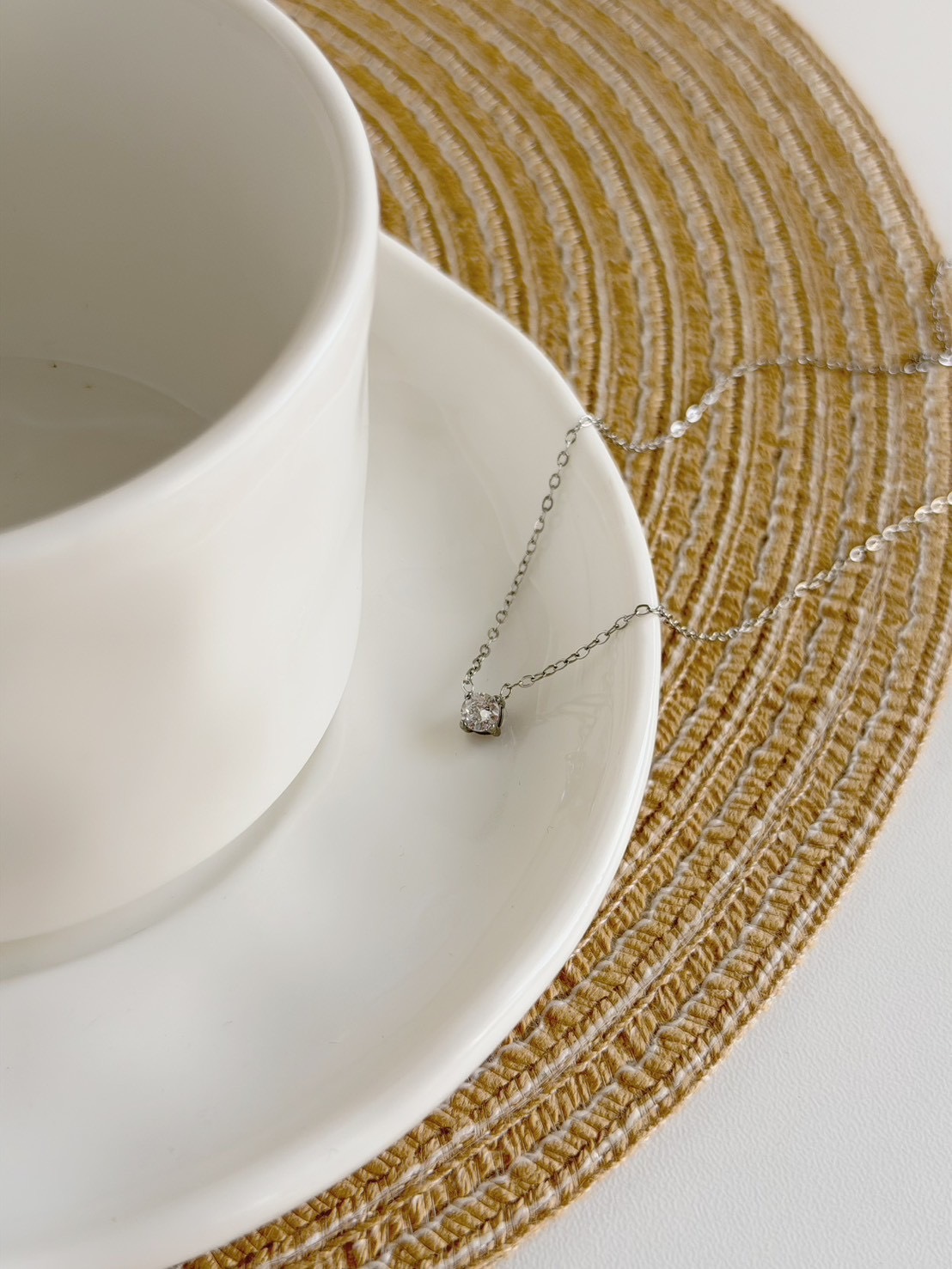 R203【鈦鋼】四爪單鑽鈦鋼項鍊