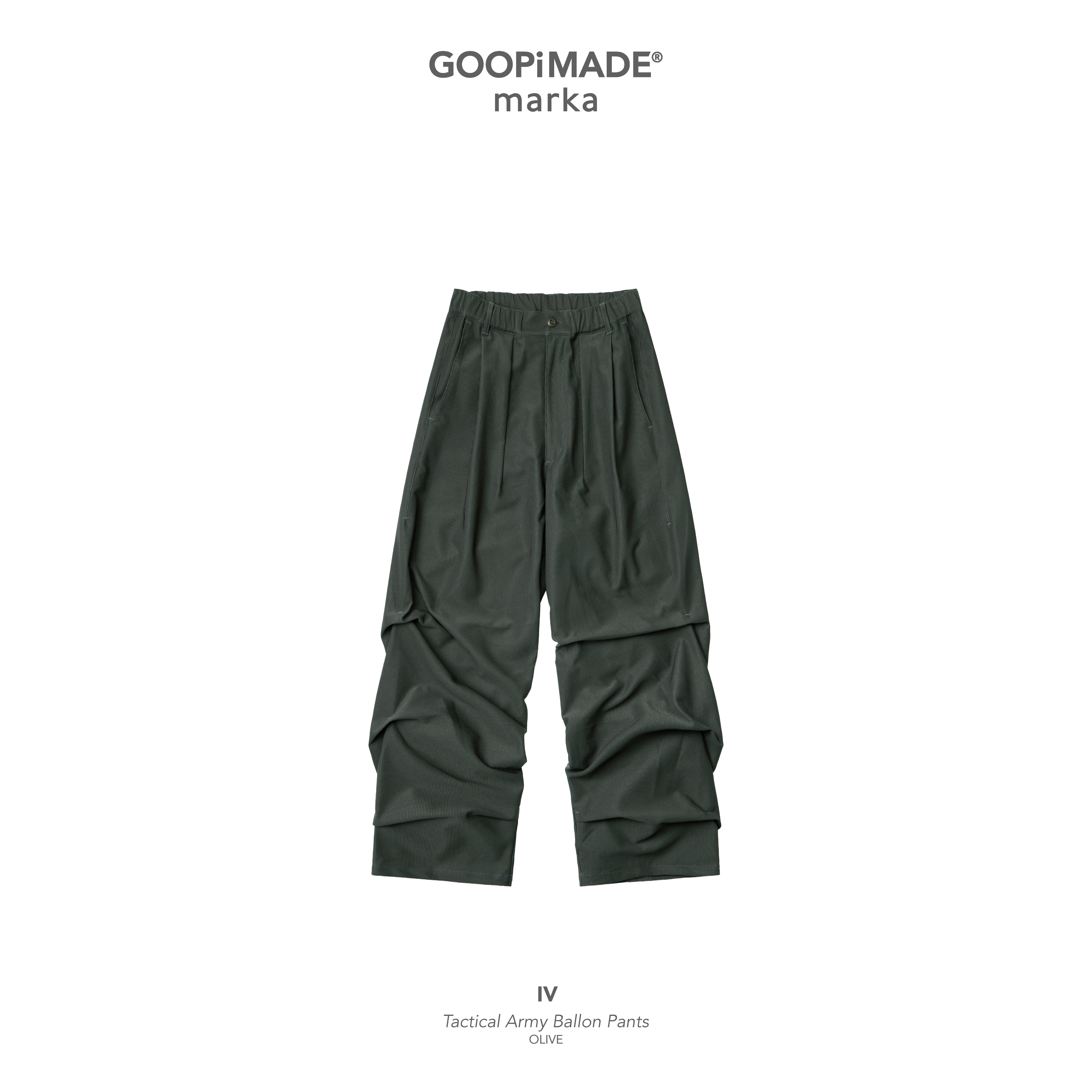 【新品】GOOPiMADE x marka タクティカルアーミーバルーンパンツ IV / Tactical Army Ballon Pants - Olive