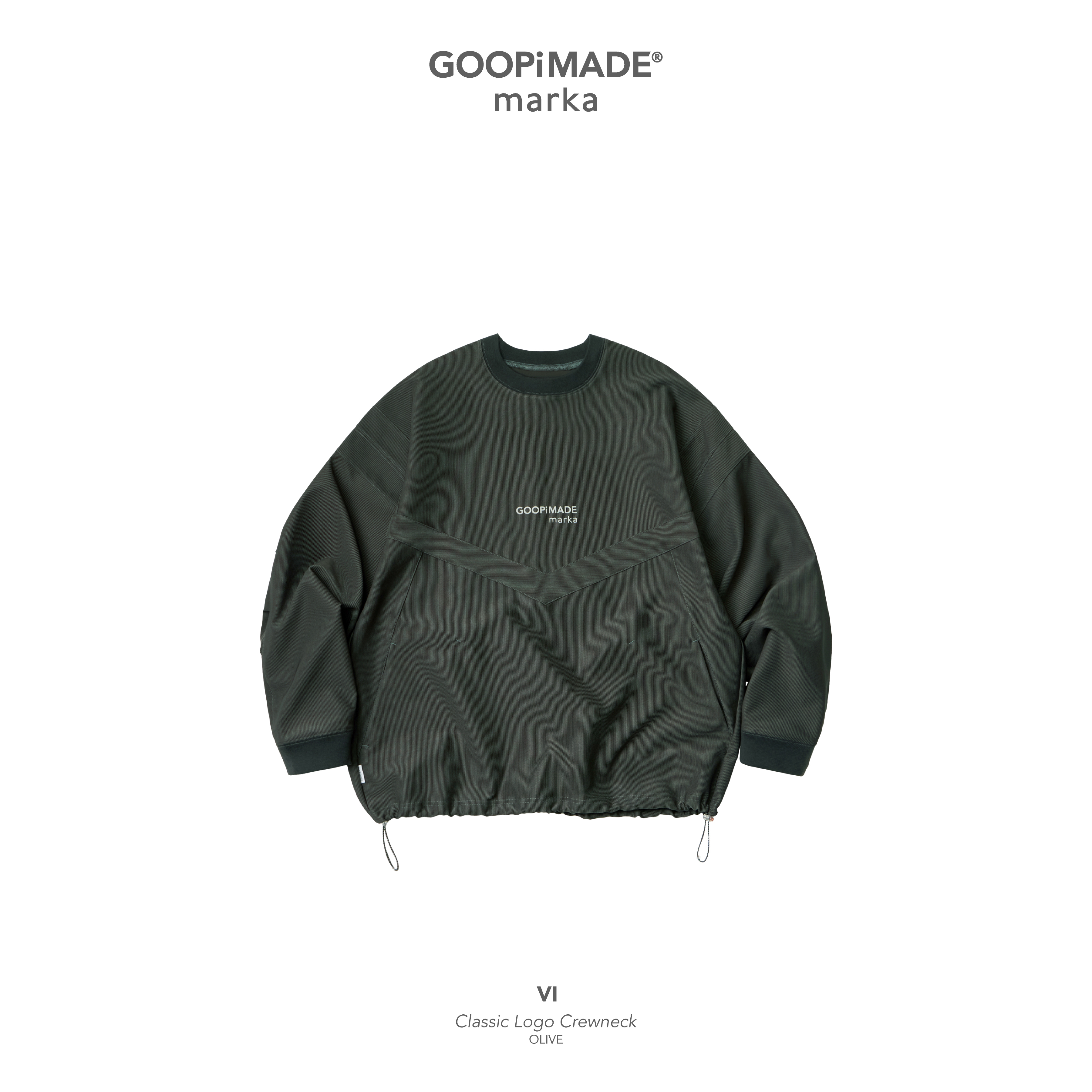 トップス GOOPIMADE x marka /Classic Logo Crewneck VI / Classic Logo Crewneck - Olive