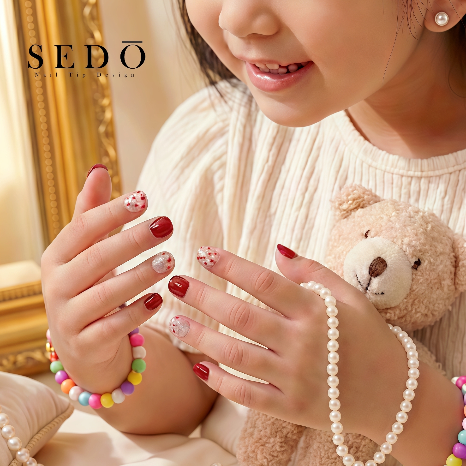 ■兒童甲■珍珠小名媛(附耳夾)