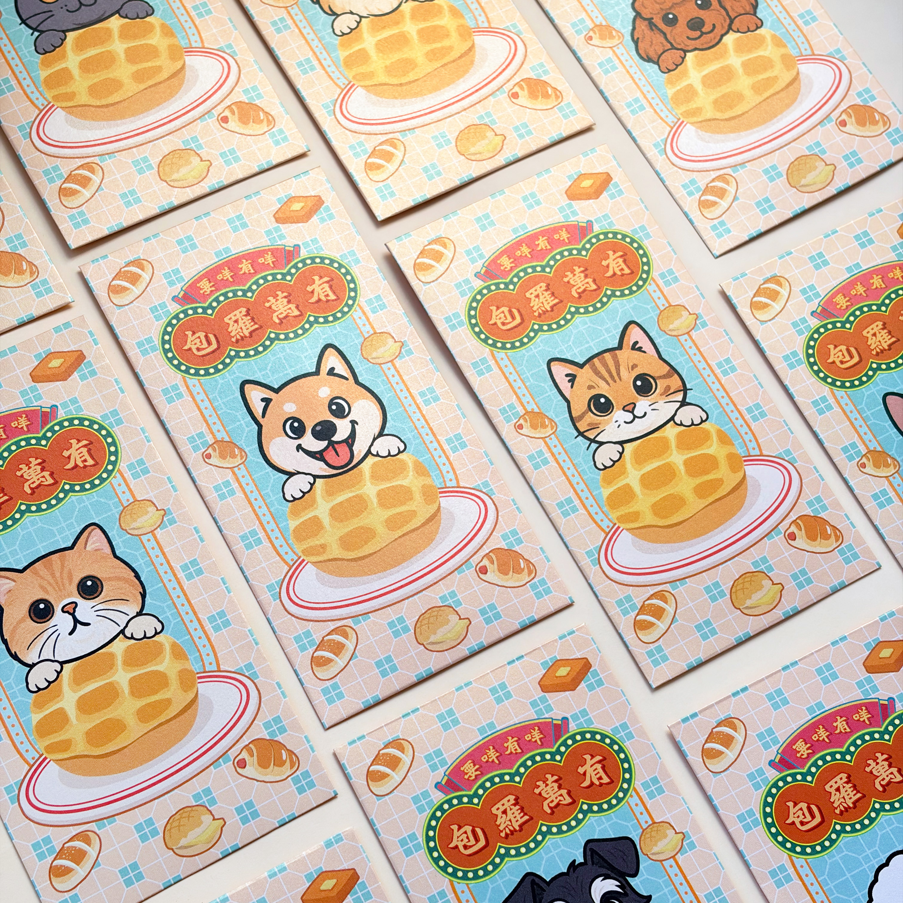 Lordpet.studio/包羅萬有利是封/多款貓狗造型/一包 10 入