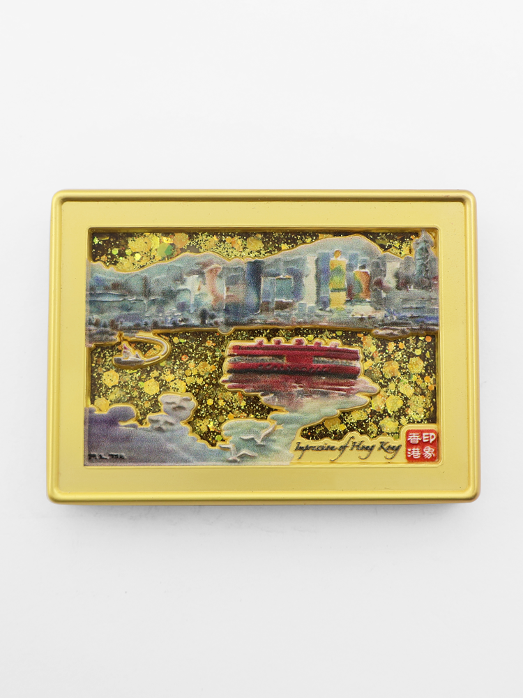 森雅文化 印象香港 - 維港晨𤋮中渡輪 (海岸系列) - 流沙金屬冰箱貼