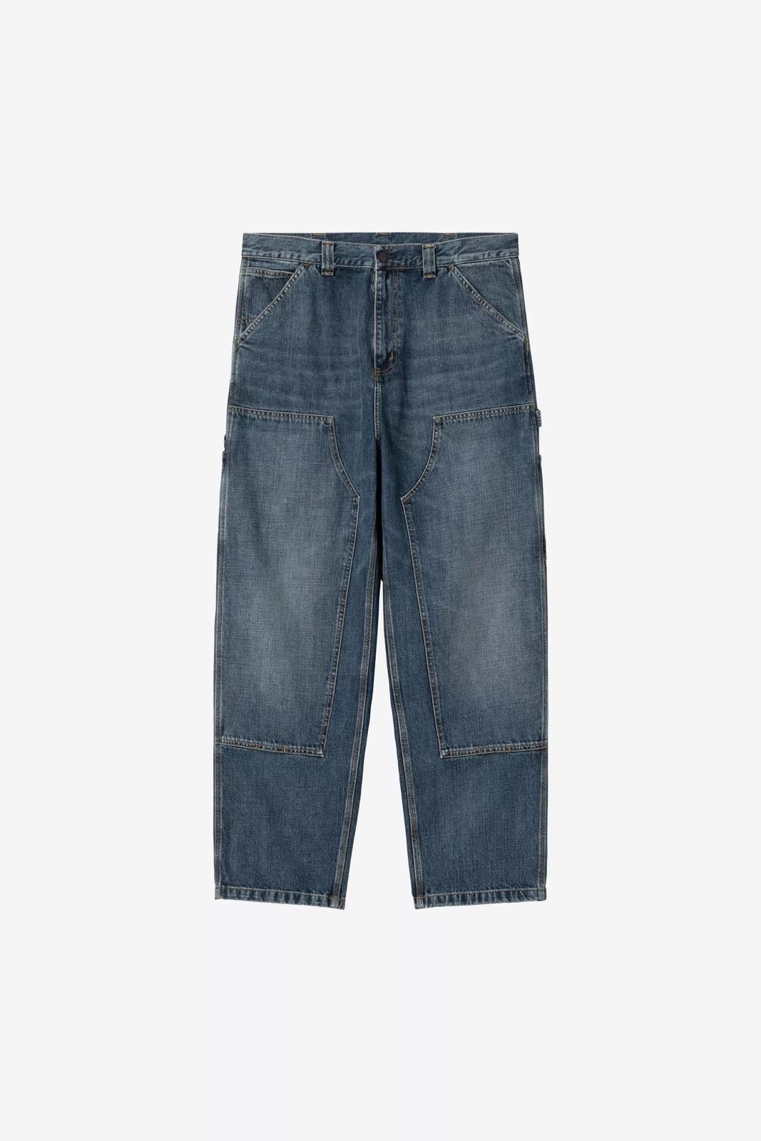 現貨|Carhartt WIP Double Knee Pants Blue (Dark Used Wash)