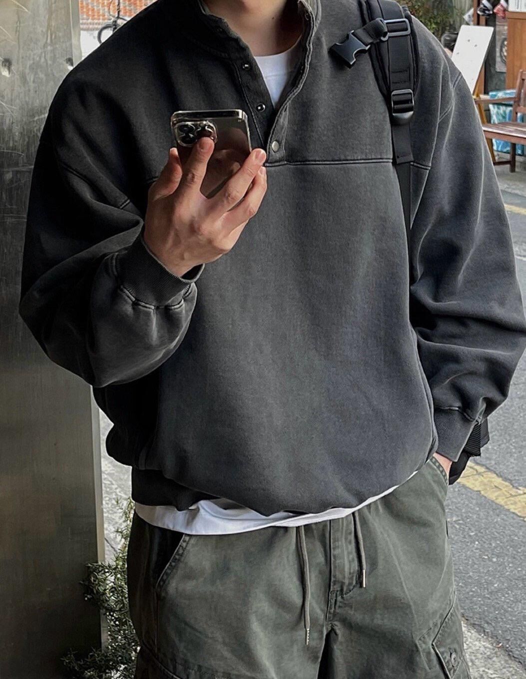 洗水淨色企領衛衣 12GAUGE-058T