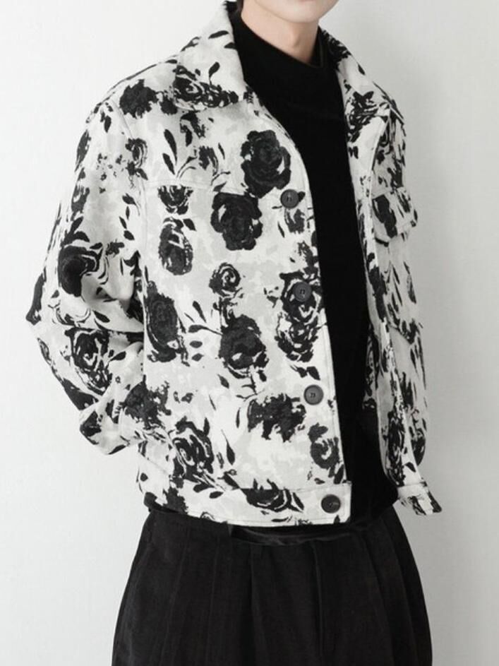 花花反領開胸外套 MALENKII-187JK