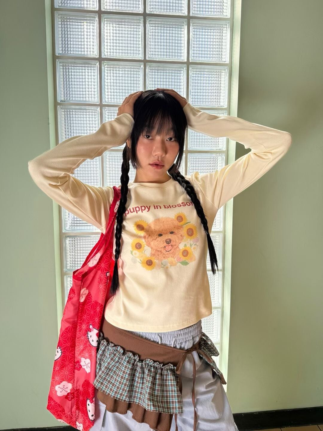 花朵狗狗T