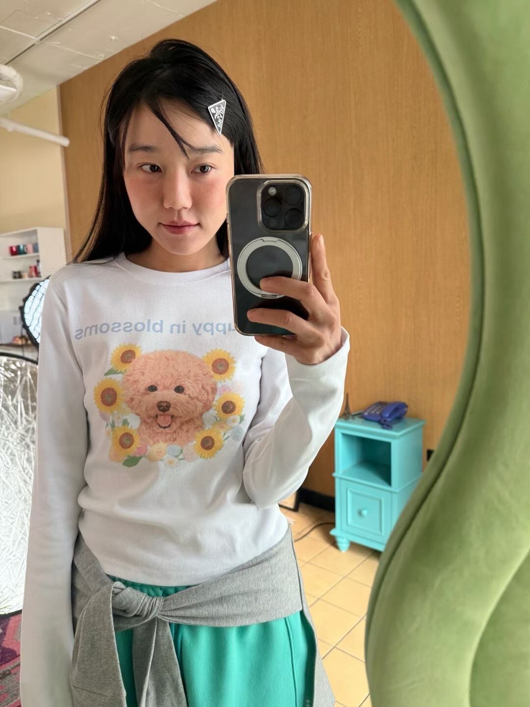 花朵狗狗T