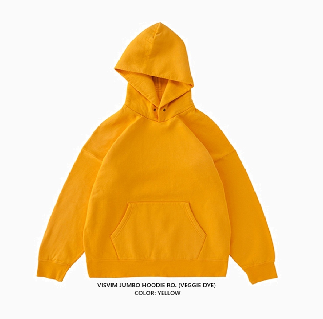 ON SALE: VISVIM JUMBO HOODIE P.O (VEGGIE DYE) - YELLOW SIZE 1 PRE ORDER ITEM (預訂中)