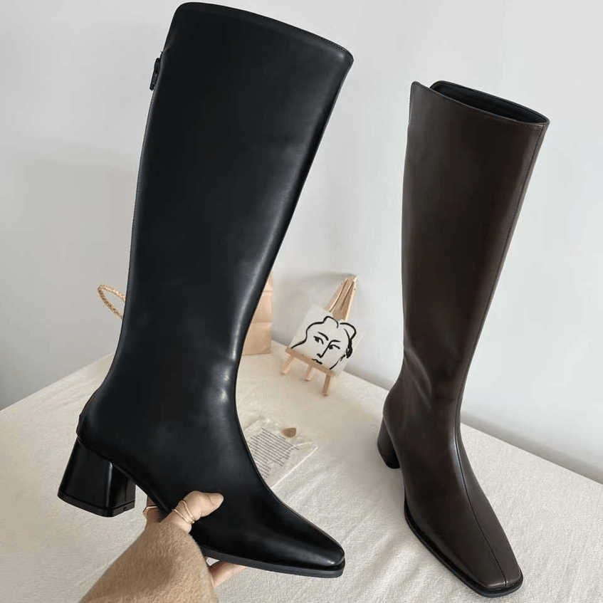 sketch in love｜Square Moncher Long Boots 修身長Boots [2 colors]