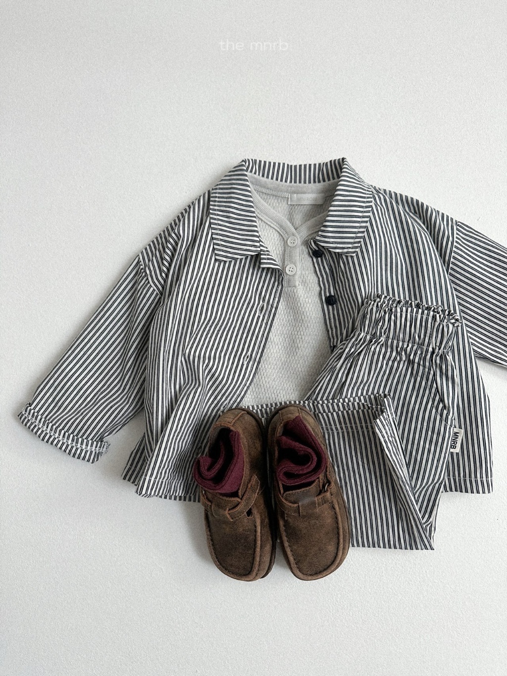 正韓春minirobe 兩色純棉無印感小寬褲