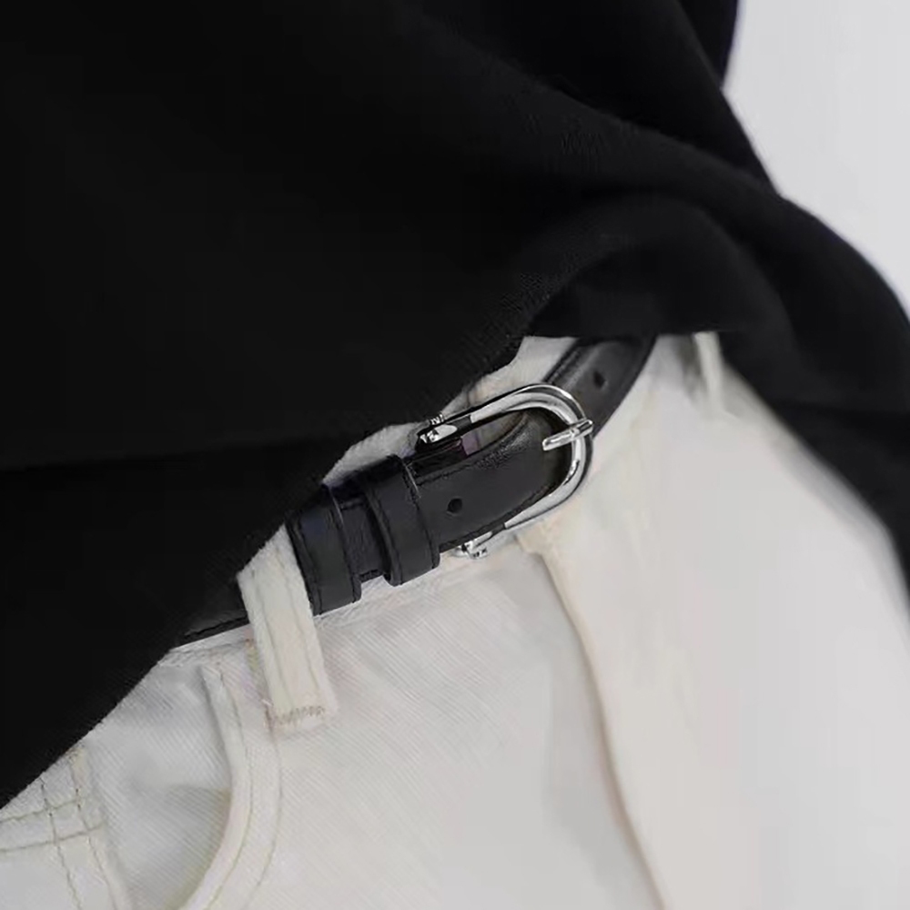 皮帶 腰帶 真皮腰帶 女生皮帶 針扣皮帶 細腰帶 牛皮腰帶 金扣皮帶 穿搭配飾 圓頭皮帶 腰部配件 洋裝皮帶 050