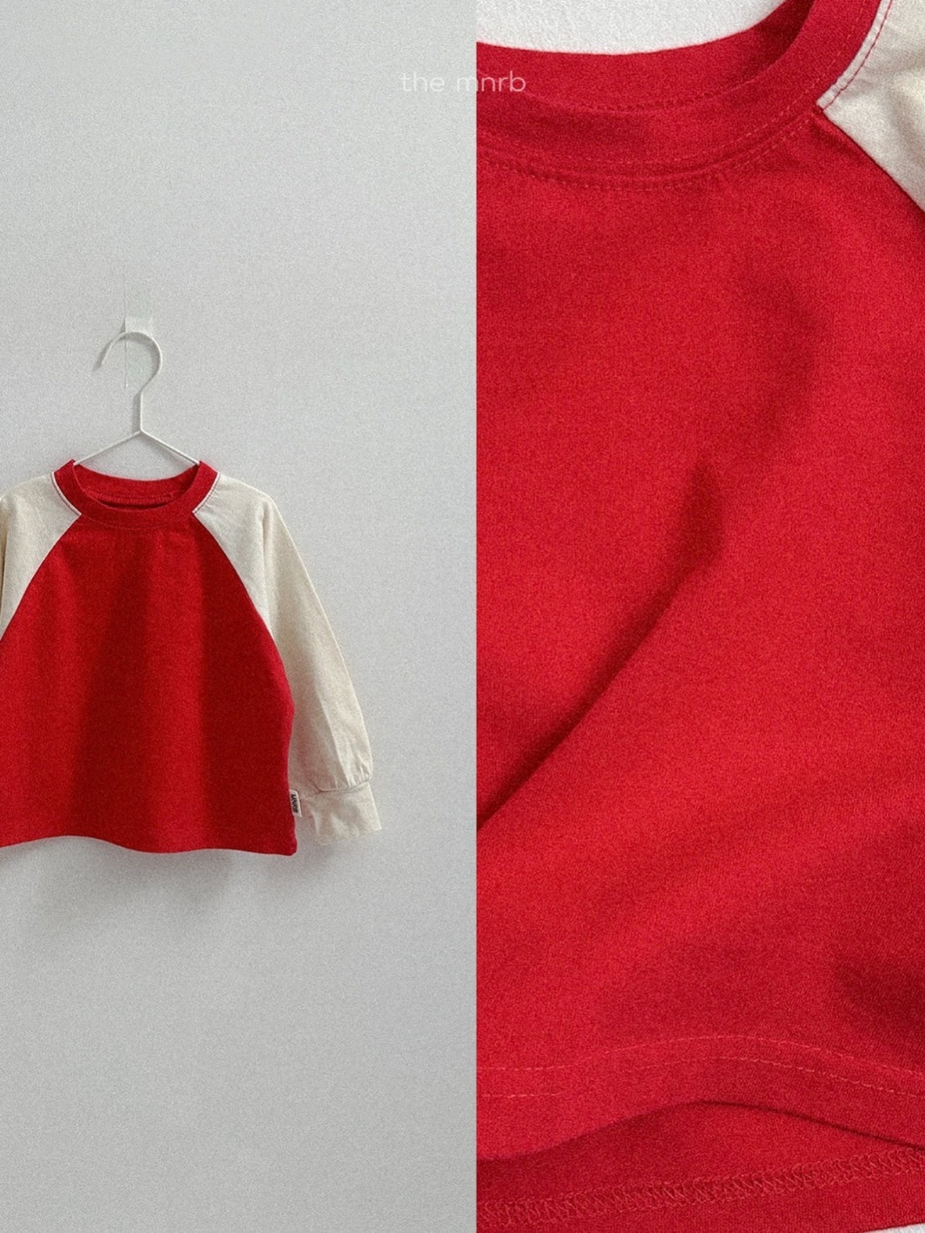 正韓春minirobe 三色純棉撞色上衣