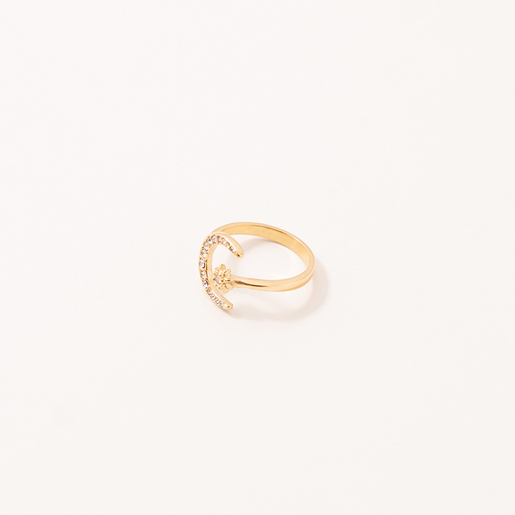 miramira微光｜白鑽星月戒指A2027-金44883