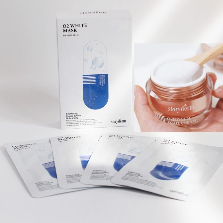 Storyderm 鑽石注氧泡泡面膜 + 蝸牛面霜組合