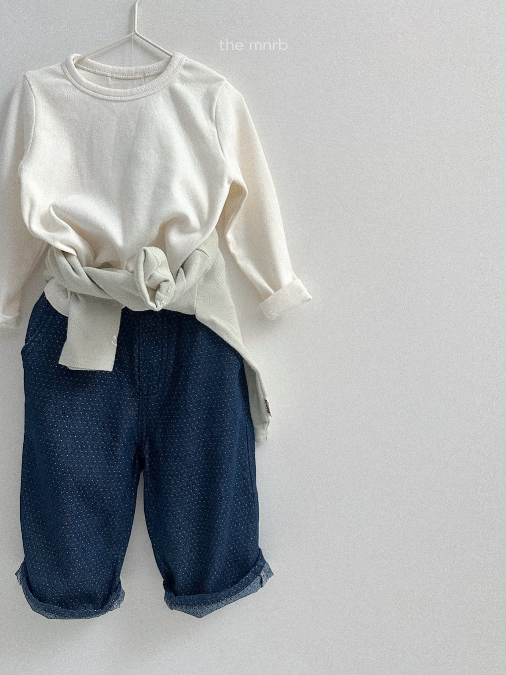 正韓春minirobe 兩色純棉日常百搭牛仔褲