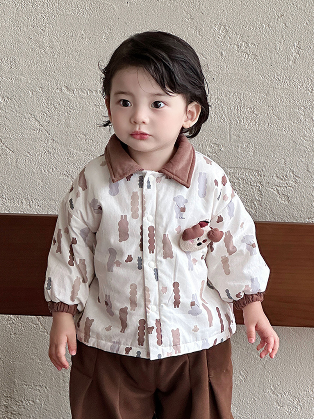 季末特價｜狗狗公仔夾棉襯衫夾克(73-90)