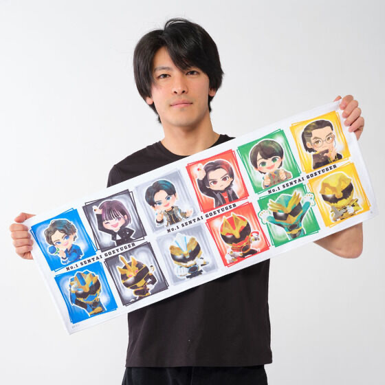 245424 Pbandai 預訂 2026/3月 ナンバーワン戦隊ゴジュウジャー　デフォルメ　フェイスタオル〔NEW〕