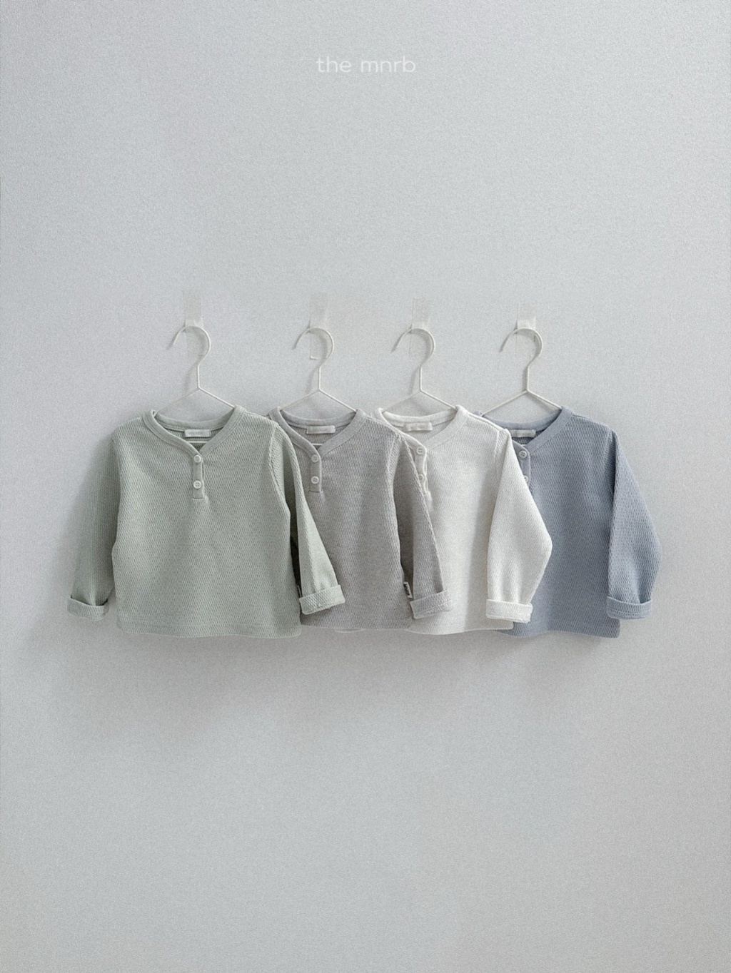 正韓春minirobe 四色純棉華夫格上衣