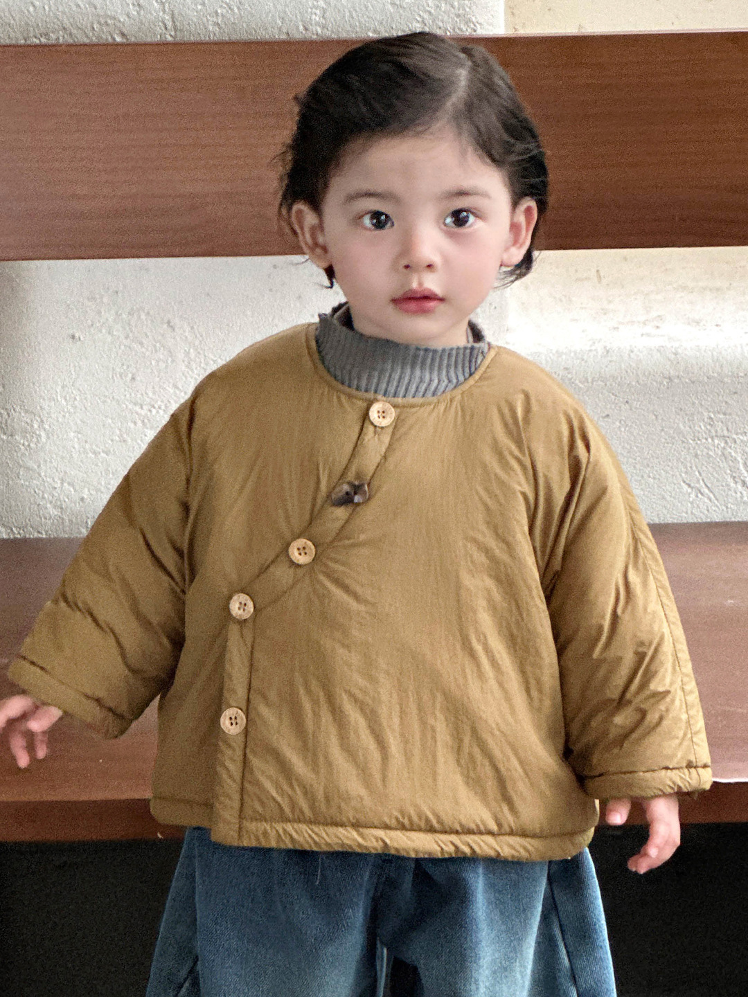 季末特價｜卡其不規則開襟外套(73-100)