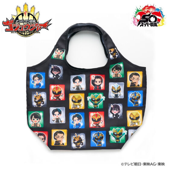 245425 Pbandai 預訂 2026/3月 ナンバーワン戦隊ゴジュウジャー　デフォルメ　たためるトートバッグ〔NEW〕