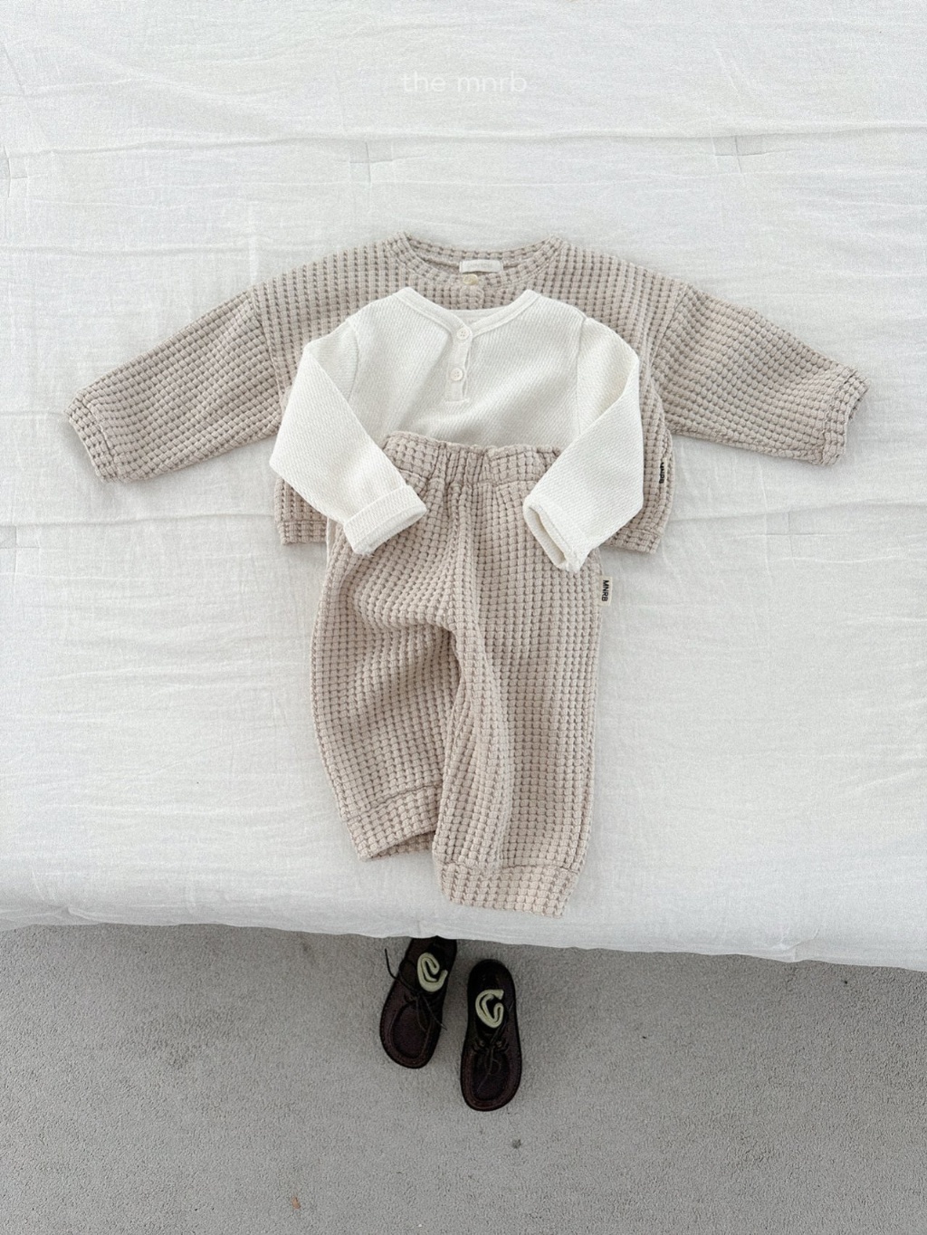 正韓春minirobe 兩純棉色泡泡豆腐外套