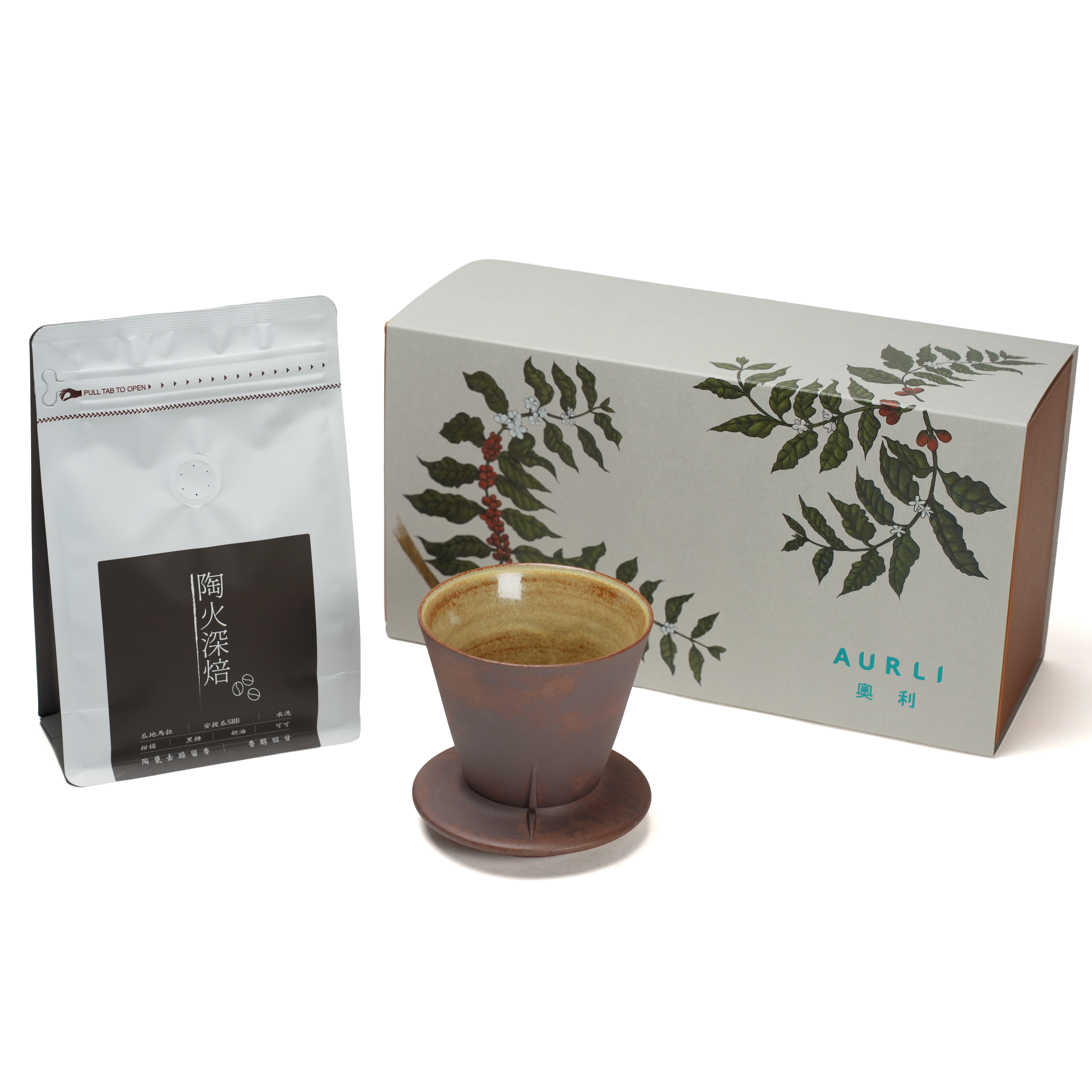 Aurli 奧利│老岩泥 U360濾杯＋陶火中深焙 咖啡豆(半磅)