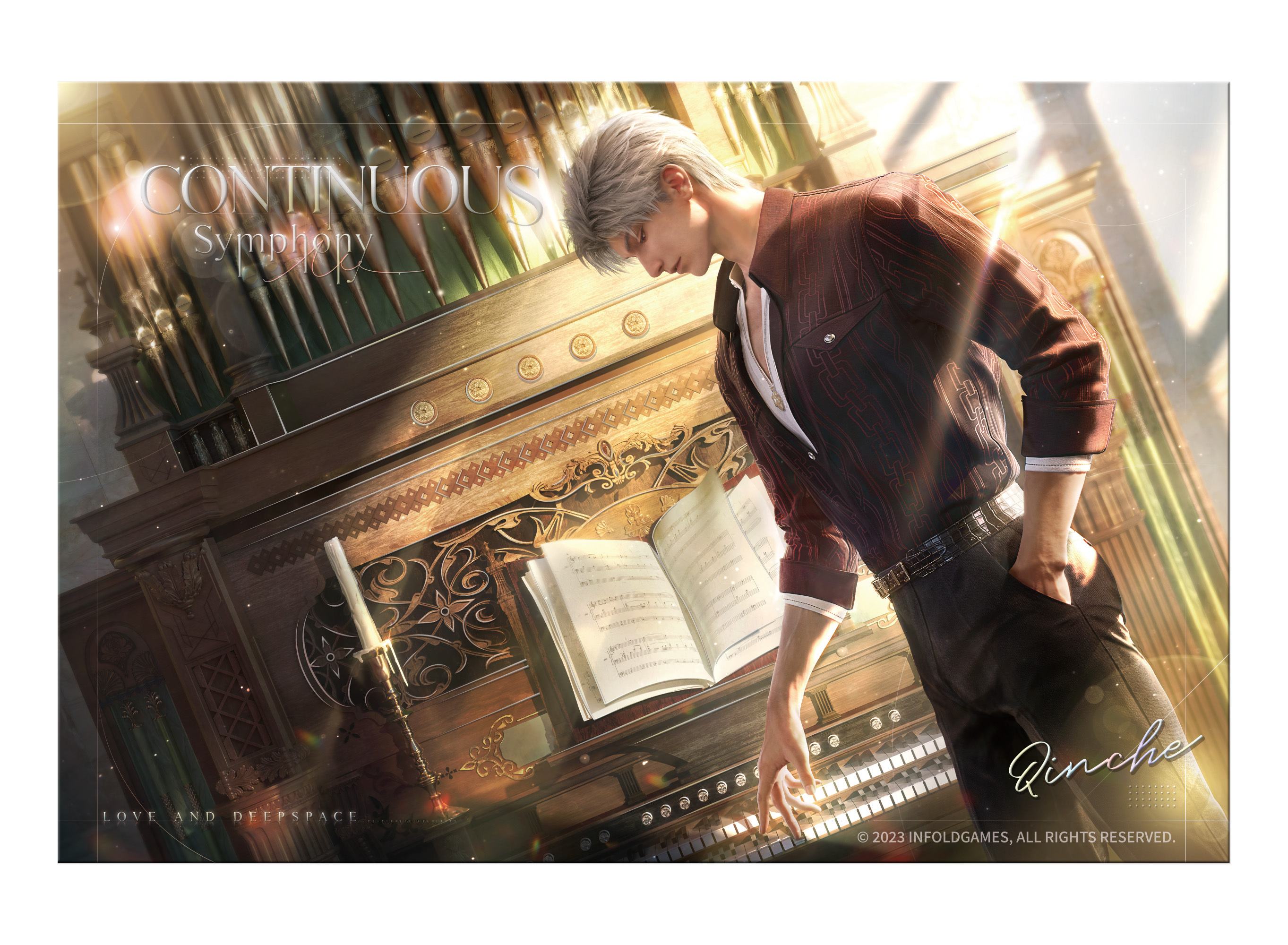 【漫節209】GA-9548《戀與深空》心緒定格系列無邊晶彩色紙-秦徹款