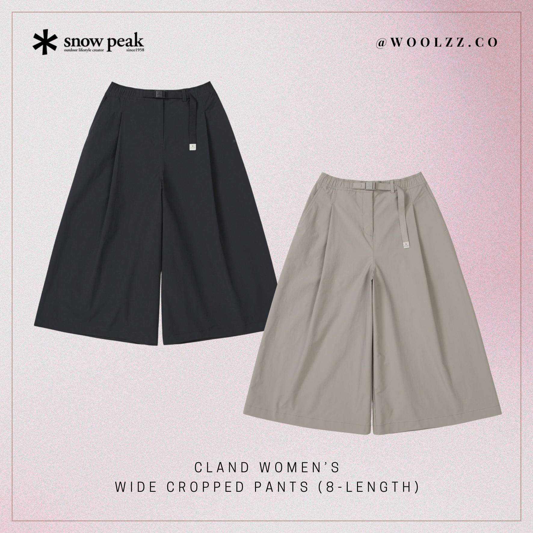 Snow Peak Cland 女款寬版八分褲 S26SWD-PT15