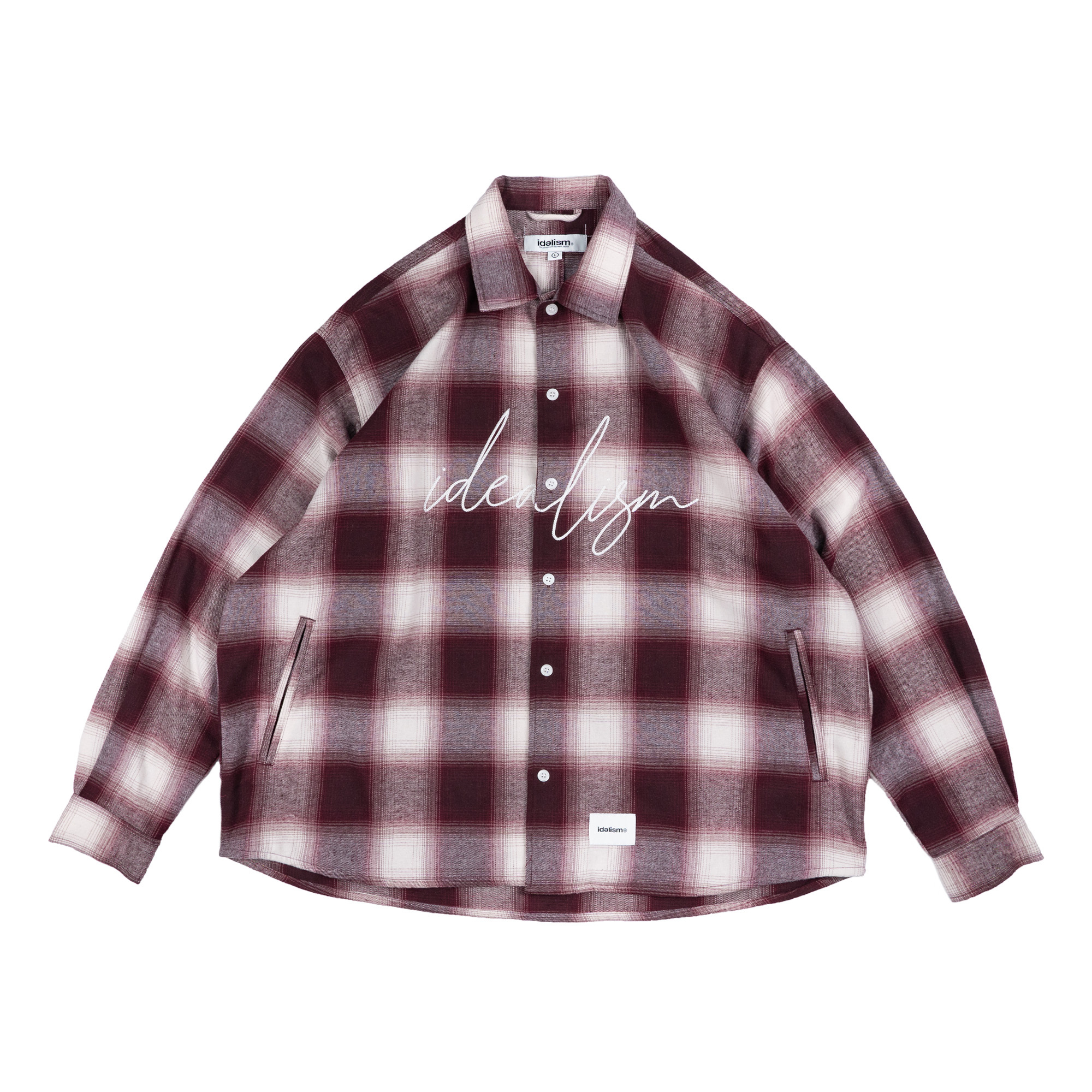 idealism Check L-Shirt 紅色 黑色 法蘭絨 格紋 長襯衫【ID25041】