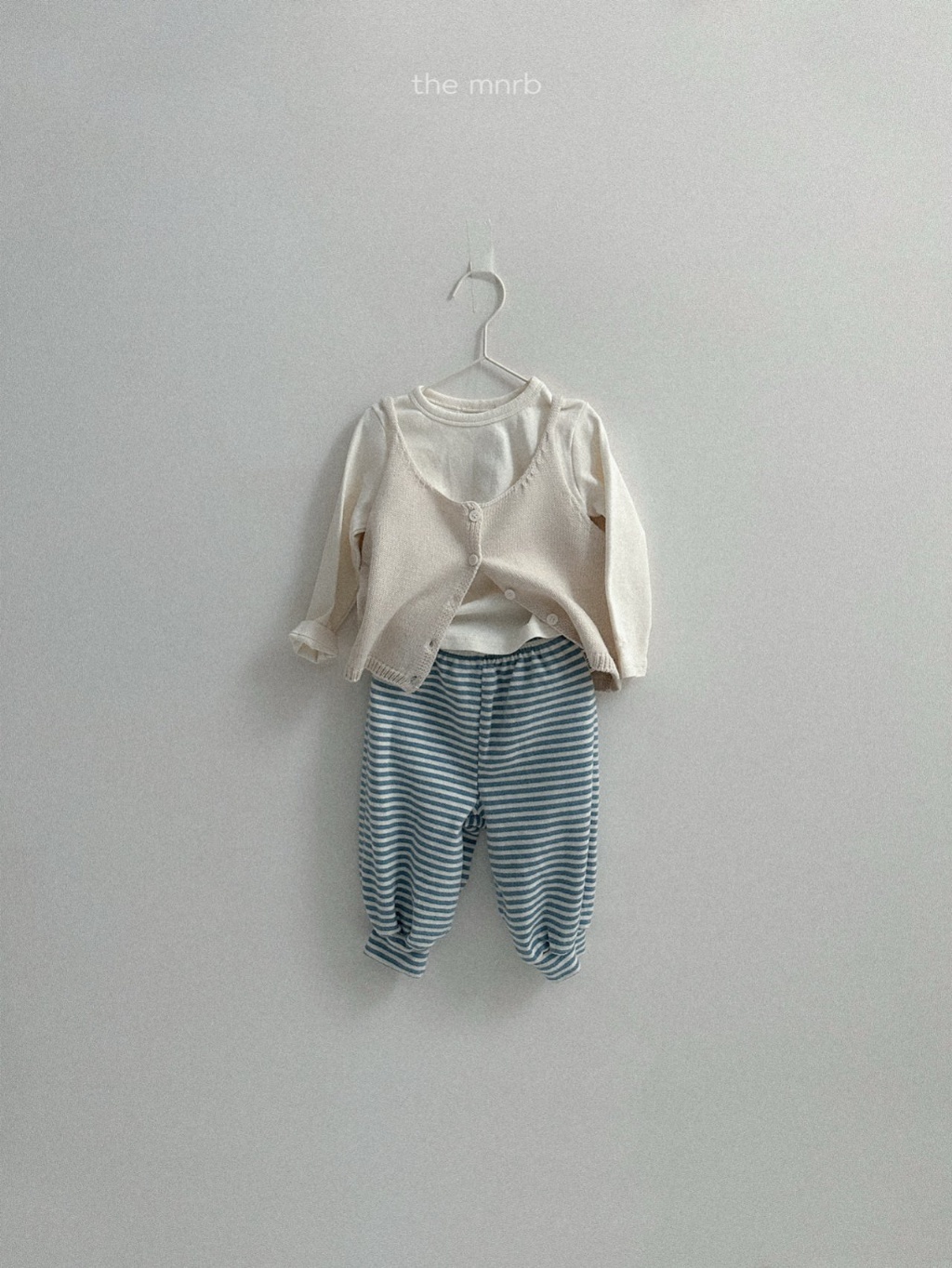 正韓春minirobe 兩色條紋運動褲