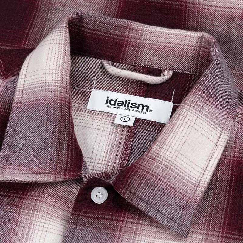 idealism Check L-Shirt Red 格紋襯衫 長袖 紅色 ID25041-RD [台灣現貨]