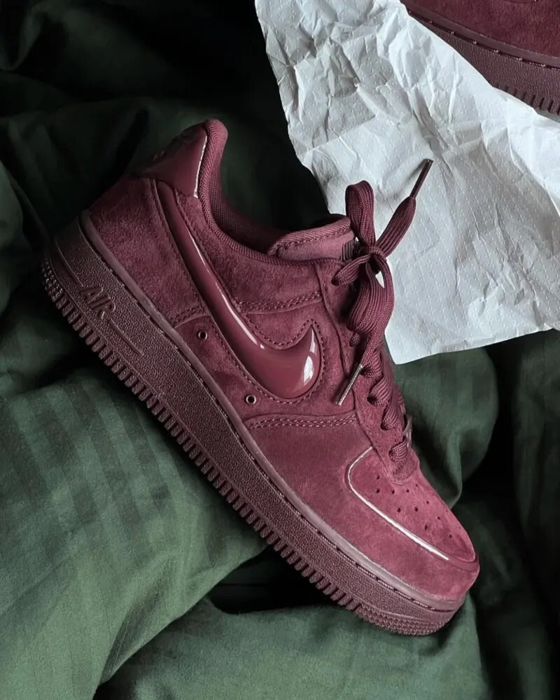 iSNEAKERS｜Nike Air Force 1 Low 麂皮 酒紅 HV4406-600 咖啡色 HV4406-200