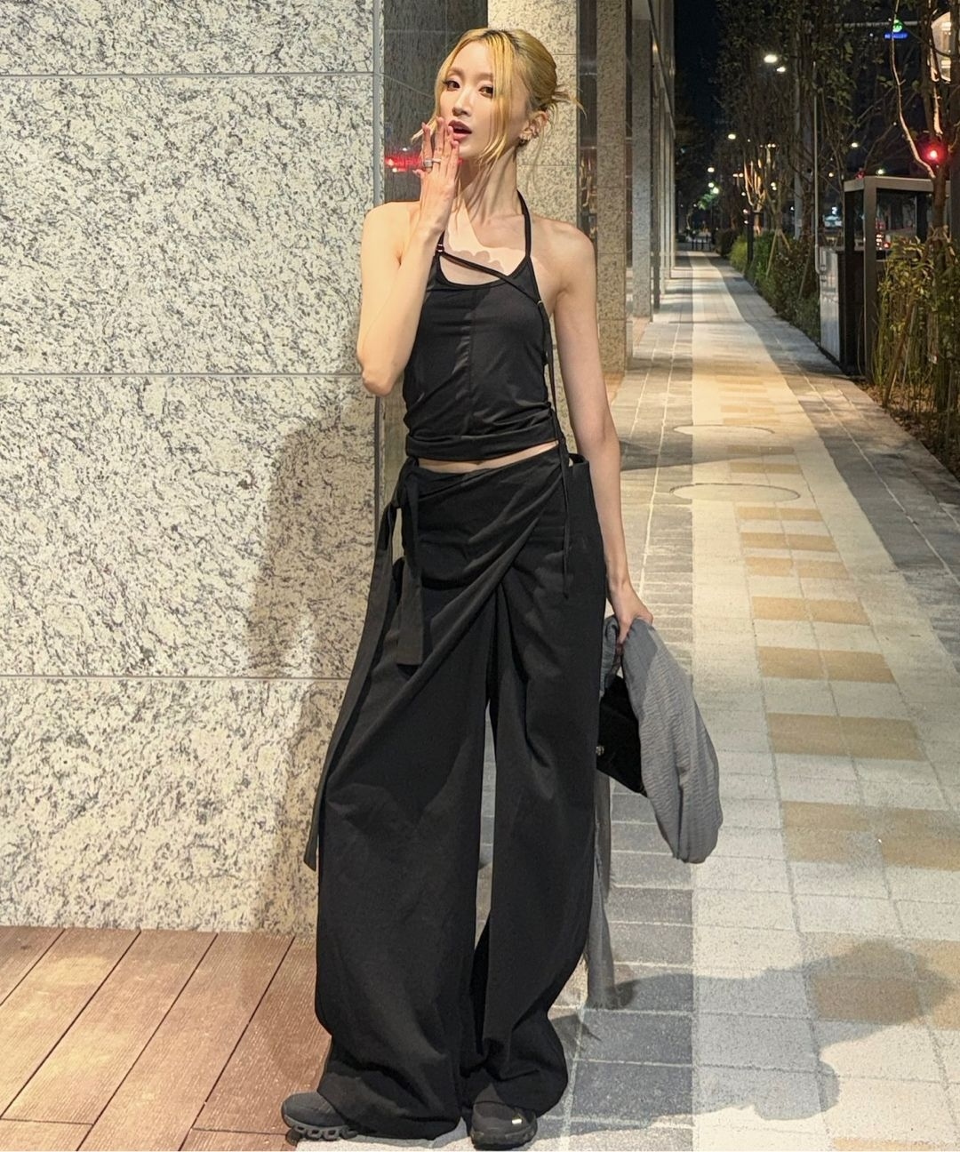 Flare up Layered Wrap Trousers 綁帶 長褲