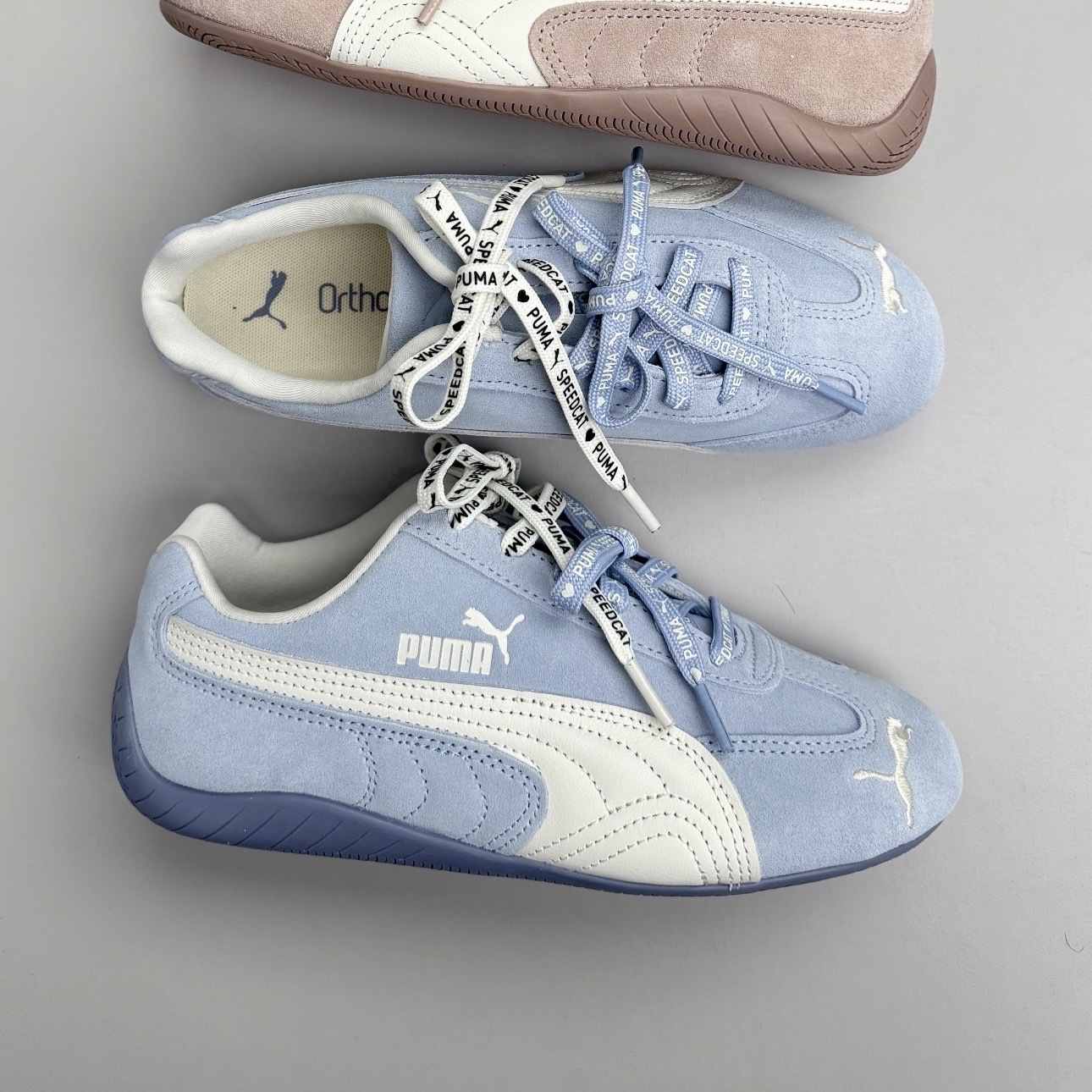 PUMA SPEEDCAT 寶寶藍 愛心字母鞋帶 情人節限定 賽車鞋 中性鞋款 408130-02