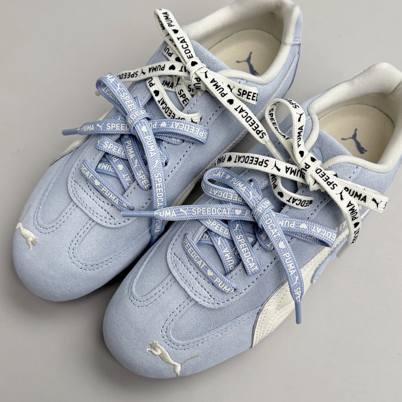 PUMA SPEEDCAT 寶寶藍 愛心字母鞋帶 情人節限定 賽車鞋 中性鞋款 408130-02