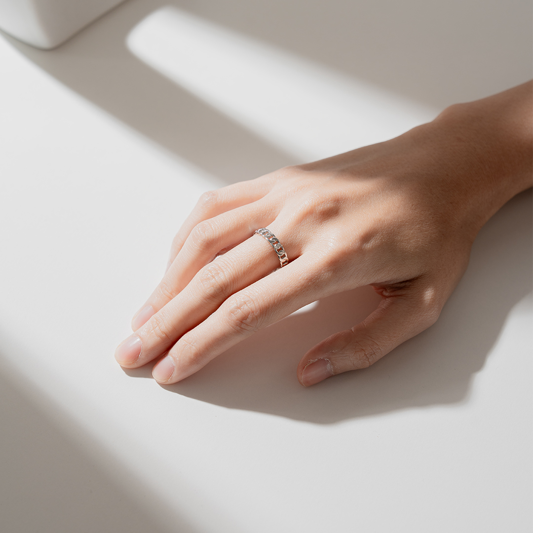 miramira扣圈｜單環圈圈戒指A0080-銀73184
