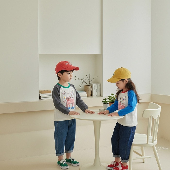 童趣手繪插畫上衣