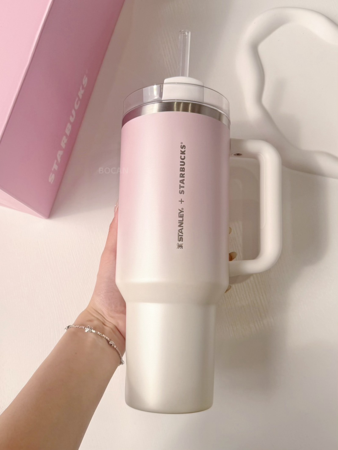 星巴克 X STANLEY 2026 情人節限定 聯名款 夢幻粉 吸管杯