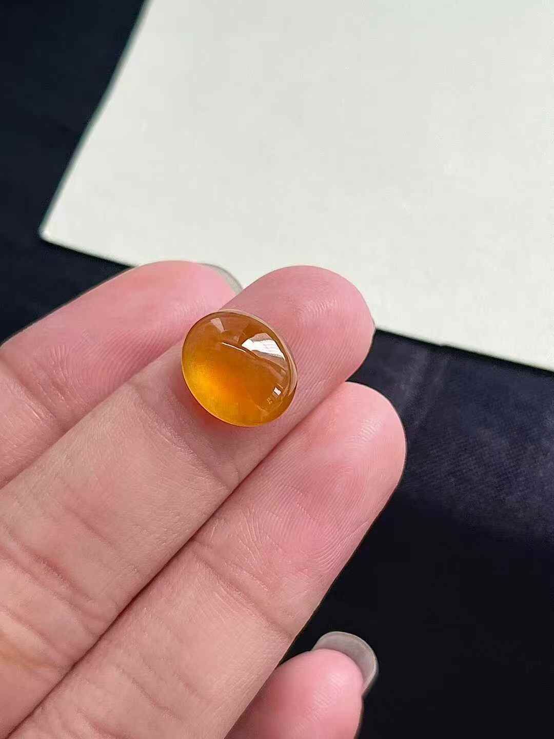 翡翠黃翡蛋面,天然翡翠A玉, 緬甸玉, Jade, Jadeite