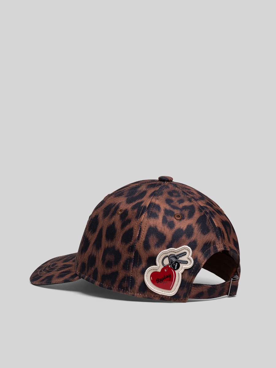 刺繡Logo豹紋棒球帽