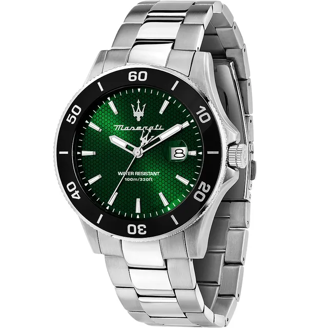 【Maserati 瑪莎拉蒂】Competizione 賽道競馳系列 R8853100038 日期顯示 鋼錶