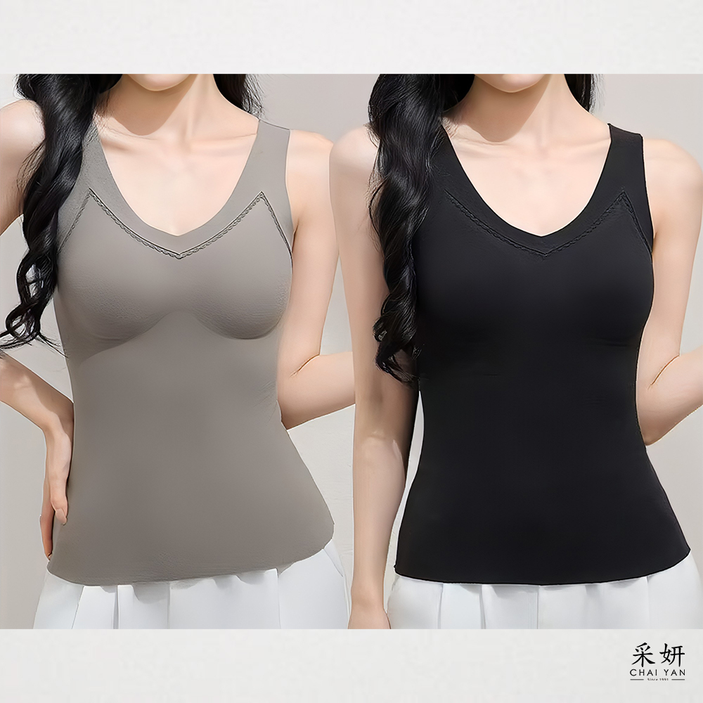 德絨保暖胸墊背心