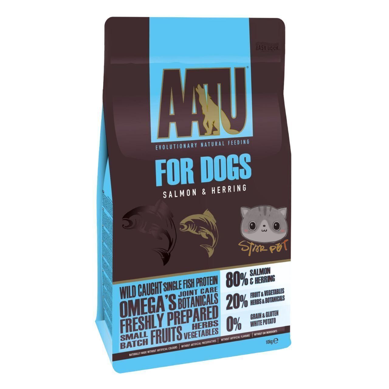 【Best Before 2026/05/17】AATU 野生三文魚 全天然防敏狗糧 5kg