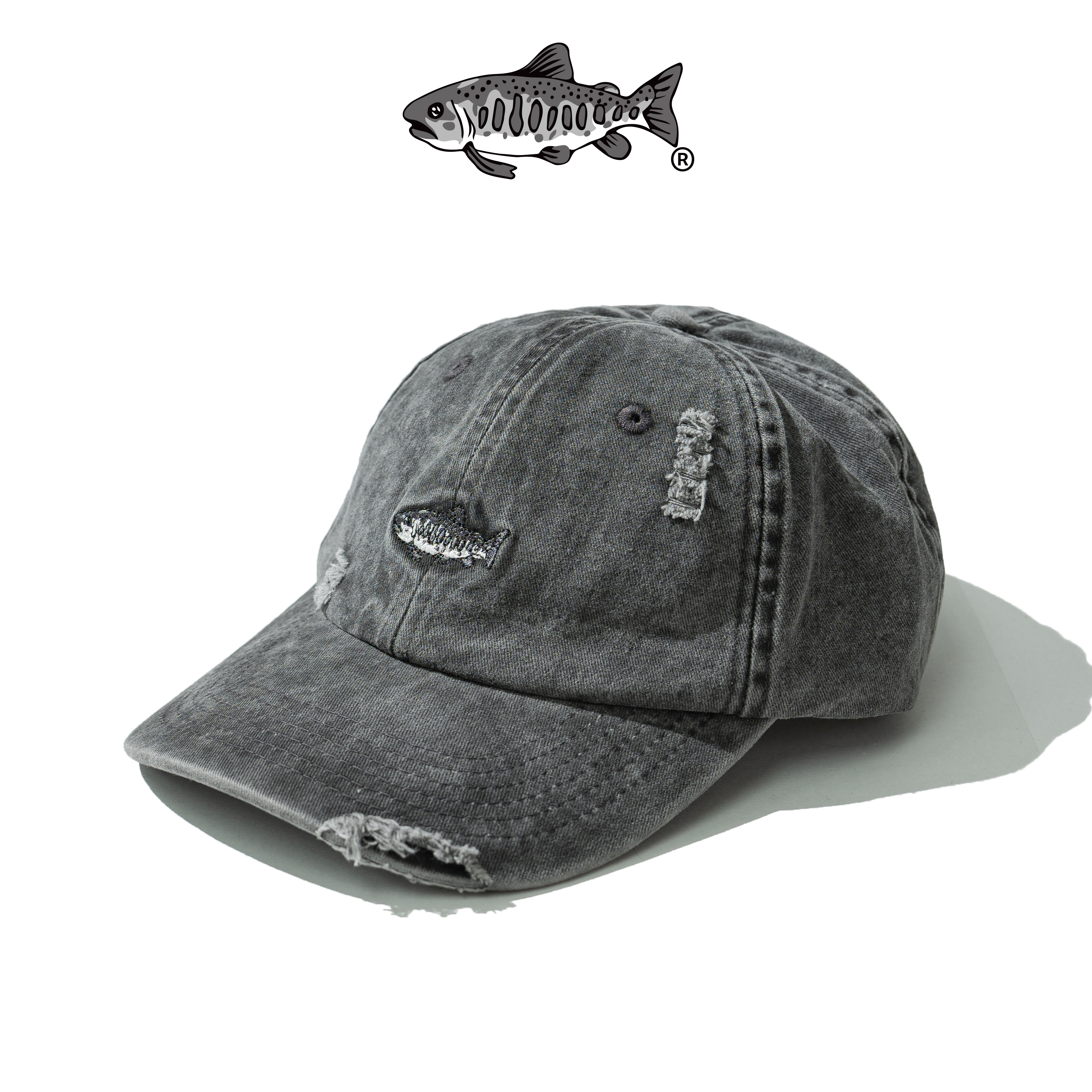 AGILITY Embroidery Washed Logo Cap 鮭魚刺繡 水洗 棒球帽 [CA10]