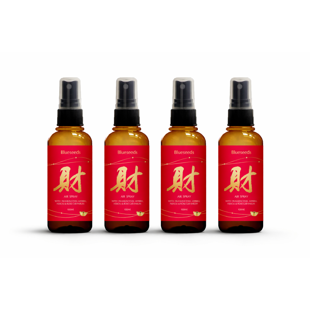 財富滿溢噴霧4入組 (財富精油噴霧100mlx4)｜下單贈金銀花護手霜30ml