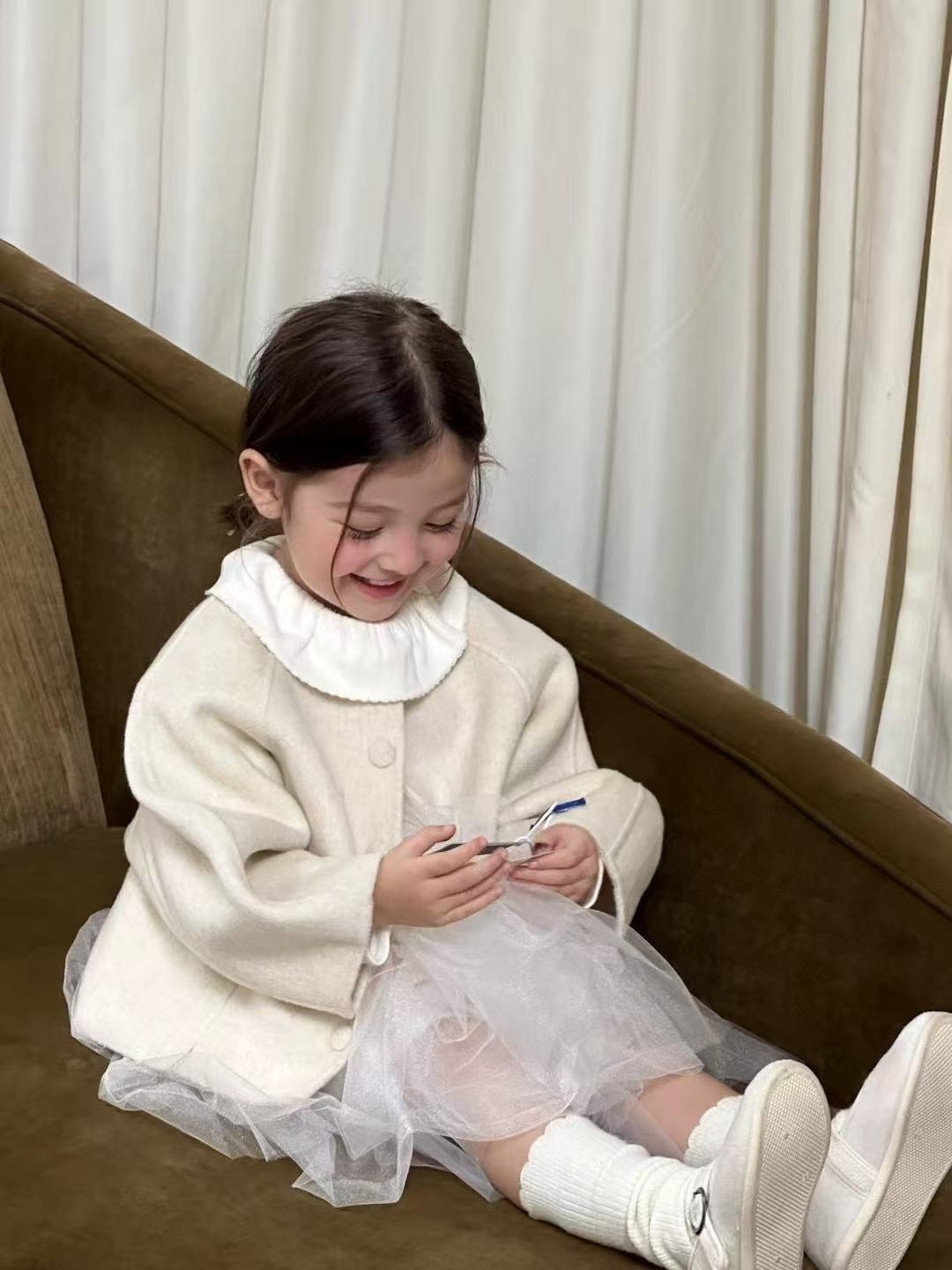 A04108設計師品牌羊絨外套