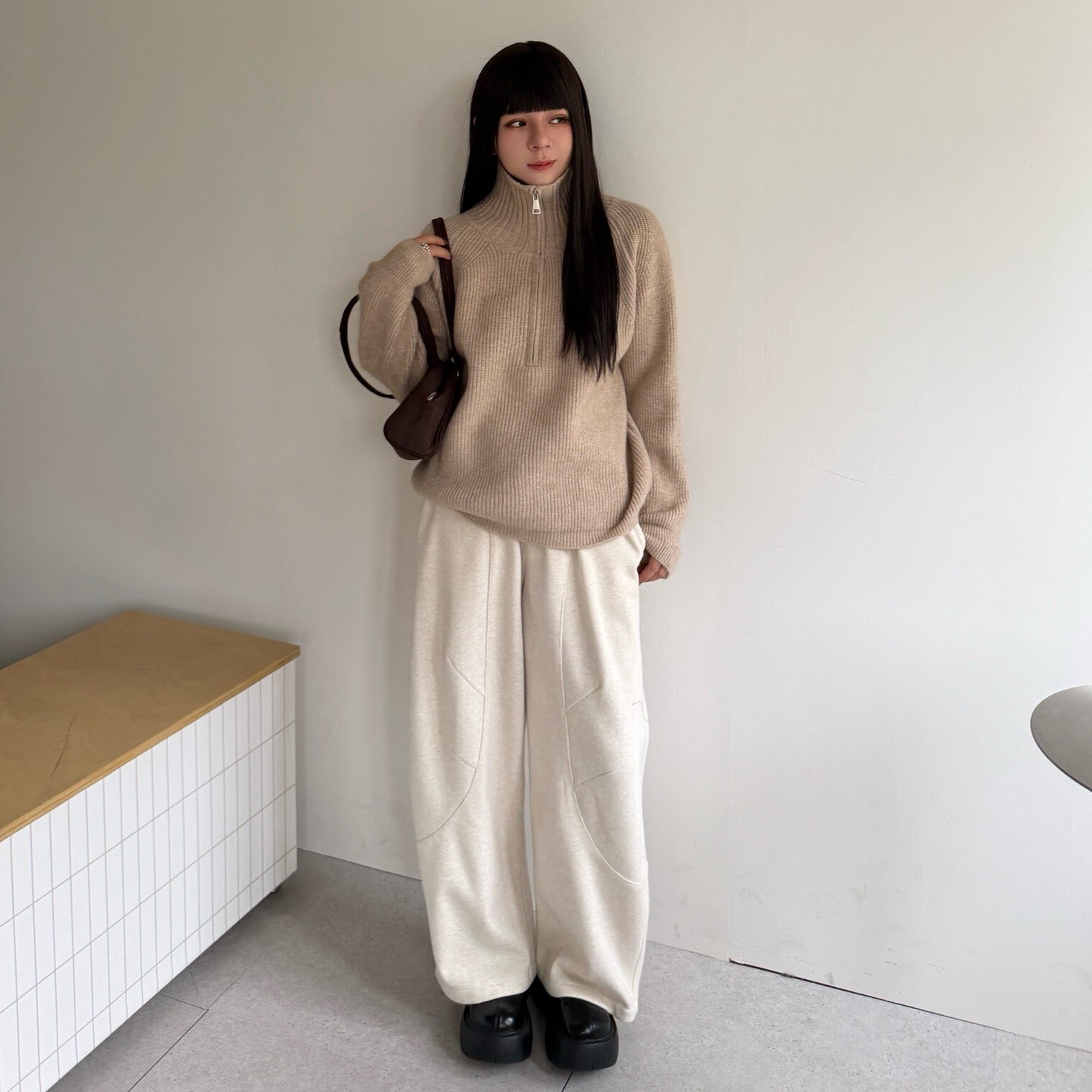 小個無須多慮!弧型車線棉質彎刀褲