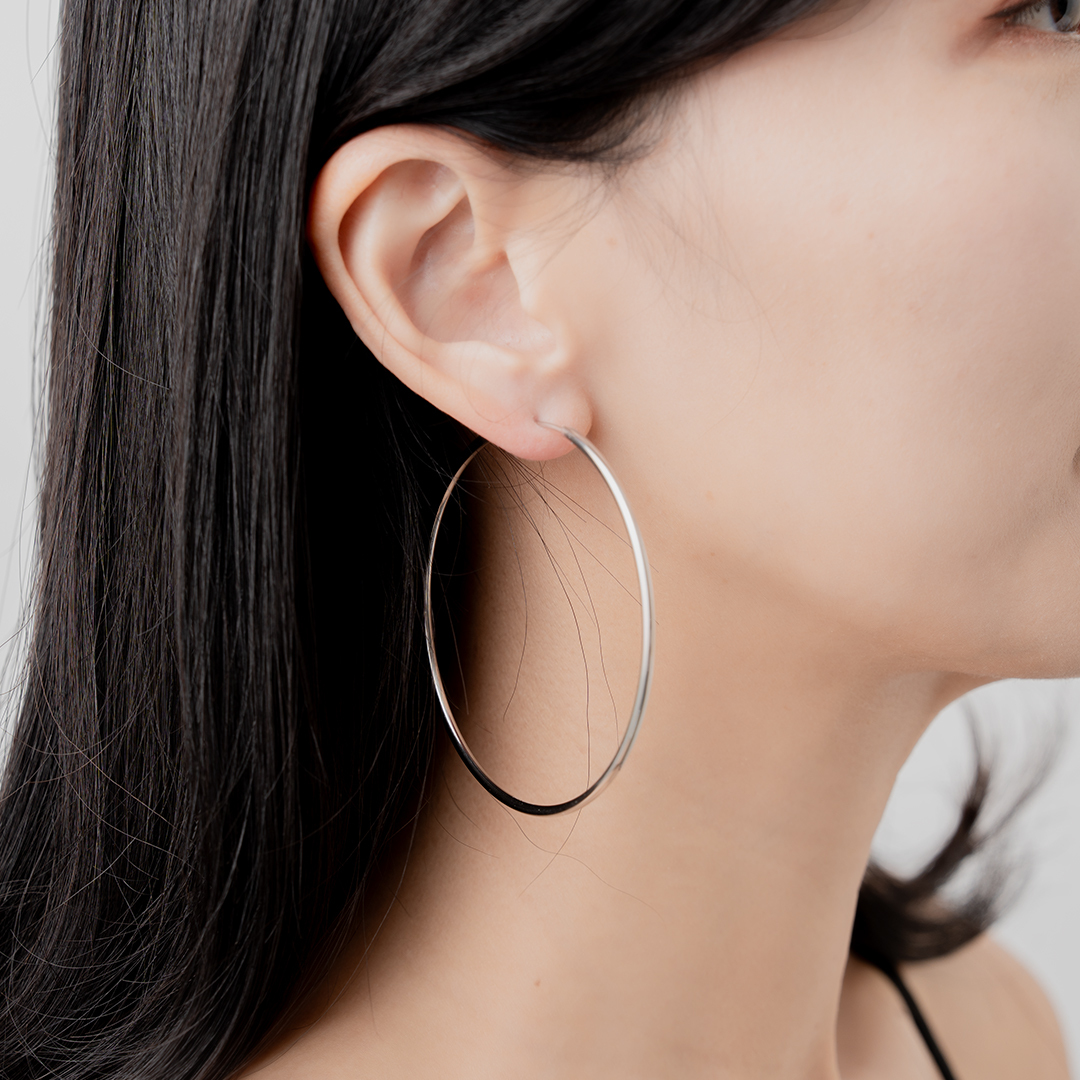 miramira純映｜簡約中圈型耳環D5713-銀89081